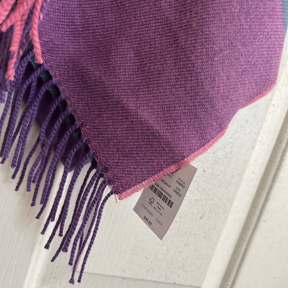 New J Crew Soft Multi Color Fringed Scarf - Picture 3 of 4